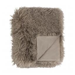 Rackhams Rowan Faux Fur Throw - Mocha - 130cm x 175cm - Mocha - 100% Polyester - thumbnail 2