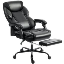Rackhams Adjustable Office Chair with Footrest, Armrest, Casters, Black - Yes - Office Chair - 67W x 78.5D x 108-116H cm - thumbnail 2