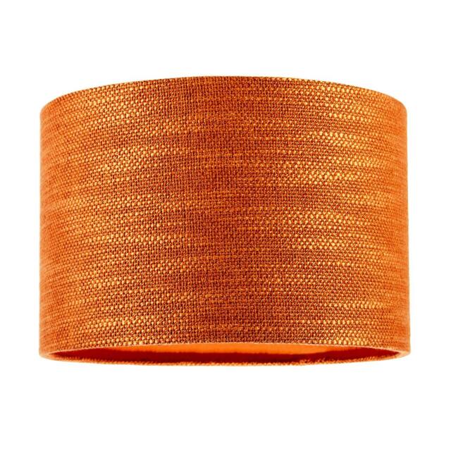 Rackhams Designer Bobbled and Textured Linen Lamp Shade in Rustic Orange - image 1