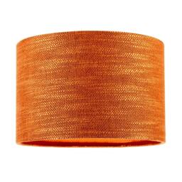Rackhams Designer Bobbled and Textured Linen Lamp Shade in Rustic Orange - thumbnail 1