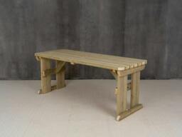 Rackhams Hollies Rounded Wooden Garden Table, Outdoor Picnic Dining Desk - Without expert assembly - 210cm - thumbnail 5