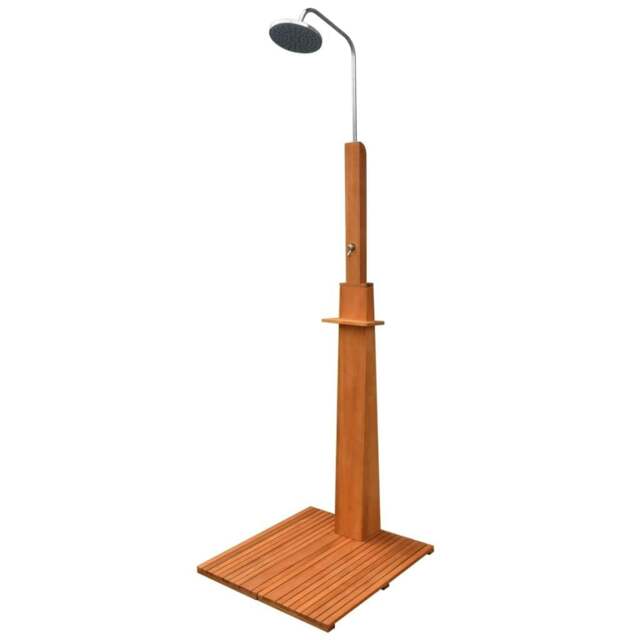 Rackhams Outdoor Shower Eucalyptus Wood and Steel