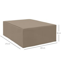 Rackhams 275x205cm Outdoor Furniture Protective Cover Water UV Resistant Beige - Beige - Oxford Fabric - 27cmx205cmx90cm - thumbnail 5