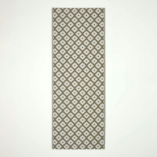 Rackhams Outdoor Rug Luxury Waterproof Reversible Recycled, For Garden, May Geometric - 75 x 200 cm - image 1