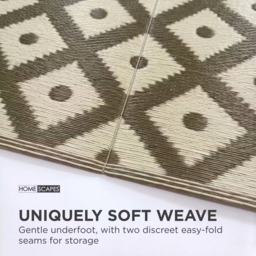 Rackhams Outdoor Rug Luxury Waterproof Reversible Recycled, For Garden, May Geometric - 75 x 200 cm - thumbnail 5
