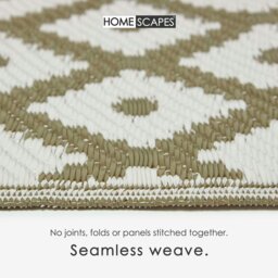 Rackhams Outdoor Rug Luxury Waterproof Reversible Recycled, For Garden, May Geometric - 75 x 200 cm - thumbnail 4