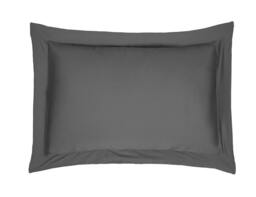 Rackhams 100% Cotton Sateen 300 Thread Count Anti-Allergy Oxford Pillowcases - Charcoal - Pillow Case (50 x 75cm)