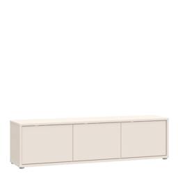 Rackhams Alice Springs Wide TV Cabinet with 3 Doors Push-to-Open in Sand - W 154.2 X  H 41.5 X  D 34.9cm - 1 - Manufactured Wood - thumbnail 2