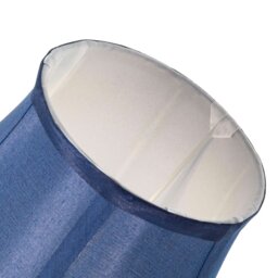 Rackhams Traditional Empire Shaped 12 Inch Lamp Shade in Rich Silky Navy Cotton Fabric - thumbnail 5