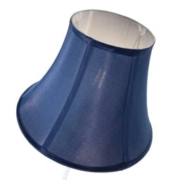Rackhams Traditional Empire Shaped 12 Inch Lamp Shade in Rich Silky Navy Cotton Fabric - thumbnail 4