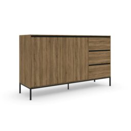 Rackhams Bari Sideboard with 4 Doors in Oak Look - Brown - thumbnail 2