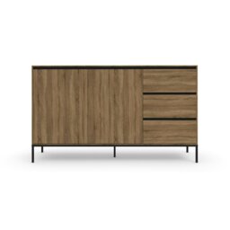 Rackhams Bari Sideboard with 4 Doors in Oak Look - Brown - thumbnail 4
