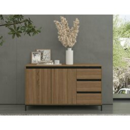 Rackhams Bari Sideboard with 4 Doors in Oak Look - Brown - thumbnail 3