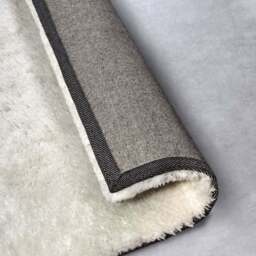 Rackhams Myk Olaf High Pile White Rug Plain Design - 160X230 cm - thumbnail 4