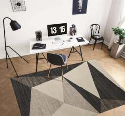 Rackhams Tokyo Geo Blue Rug - 60X180 cm - thumbnail 3