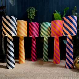 Rackhams Portable Helter Skelter Velvet lamps in Raspberry Ripple - Maxi - 112cm Height - Rechargeable LED Bulb - thumbnail 6