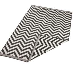 Rackhams Palma Reversible Indoor-Outdoor Black Rug - 160X230 cm - thumbnail 3