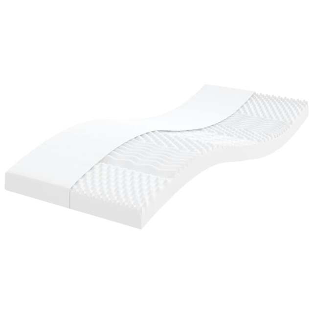 Rackhams Foam Mattress White 90x190 cm 7-Zone Hardness 20 ILD