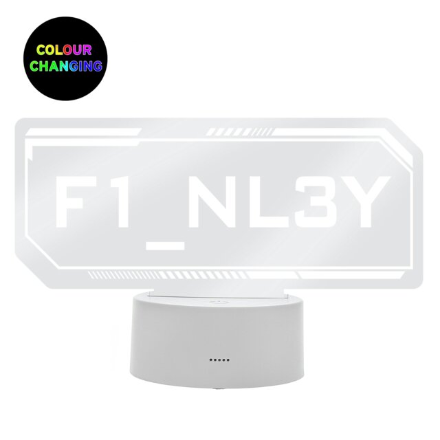 Rackhams Personalised Gamer Tag LED Colour Changing Night Light - image 1