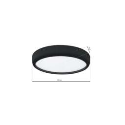 Rackhams Gea Black LED Ceiling Lamp A Stylish Contemporary 39CM 36W Light With Remote Control And Low Energy Light Source - thumbnail 6