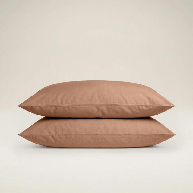 Rackhams Percale Pillowcase Pair - Brown - King 50x90 cm - image 1