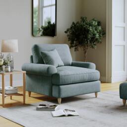 Rackhams Brentwood Armchair - Aqua - thumbnail 2