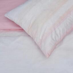 Rackhams Luxury Hotel Quality Reversible Ribbed Velvet Duvet Cover with Pillowcases - Blush - Super King (220cm x 260cm) - thumbnail 4