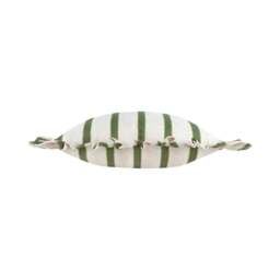 Rackhams Connie Ruffles Striped Cushion Cover - Moss - 35cm x 50cm - Moss - 85% Polyester/15% Linen - thumbnail 3