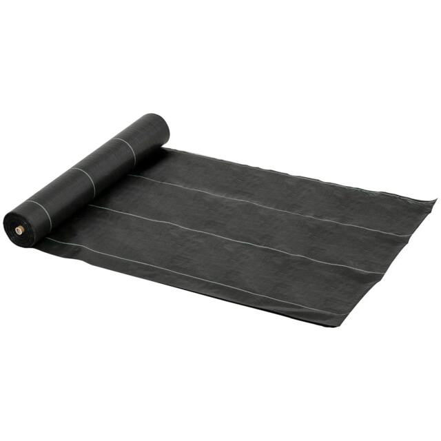 Rackhams 2m x 50m Weed Control Membrane, Heavy Duty Weed Control Barrier Fabric, 90gsm Ground Cover for Patios, Garden, Flower beds, Landscaping - image 1