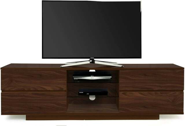"Rackhams Avitus Premium Walnut with 4-Walnut Drawers and 3-Shelf 32""-65"" LED/OLED/LCD TV Cabinet" - image 1