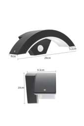 Rackhams 12W LED Eaves Outdoor Wall Light Garden Light - Black - One Size - thumbnail 3