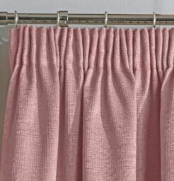 "Rackhams Blush Plain Thermal Room Darkening Energy Saving Tape Top Curtains For Living Rooms & Bedrooms - 66"" (168cm) Width x 72"" (183cm) Drop" - thumbnail 2
