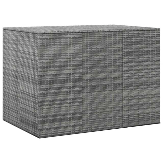 Rackhams Garden Cushion Box PE Rattan 145x100x103 cm Grey