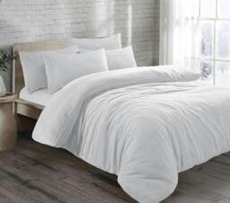 Rackhams Teddy Fleece Duvet Covet Set - White - Super King - thumbnail 1