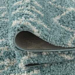 Rackhams Moroccan Duck Egg Blue Shaggy Rug - 950 - 80X150 cm - thumbnail 4