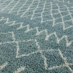 Rackhams Moroccan Duck Egg Blue Shaggy Rug - 950 - 80X150 cm - thumbnail 3
