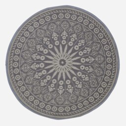 Rackhams Round Outdoor Rug Luxury Waterproof Reversible, For Garden, Mandala - 170 x 170 cm