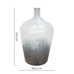 Rackhams Verre Stem Frosted Vase - Atlantic blue - thumbnail 6