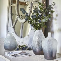 Rackhams Verre Stem Frosted Vase - Atlantic blue - thumbnail 2