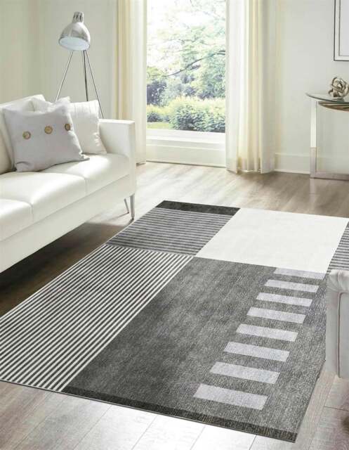 Rackhams Tokyo Geo Blocks Grey Rug - 120X160 cm