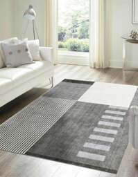 Rackhams Tokyo Geo Blocks Grey Rug - 120X160 cm - thumbnail 1