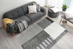Rackhams Tokyo Geo Blocks Grey Rug - 120X160 cm - thumbnail 2