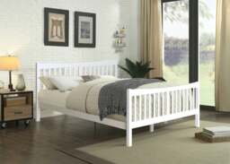 Rackhams JD Wooden Bed Frame - Classic & Durable Choice for Your Restful Nights - White - 5ft - thumbnail 3