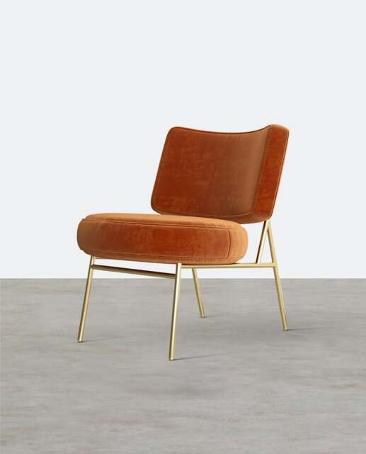 Rackhams Aron Dining Chair, Velvet - Orange - image 1