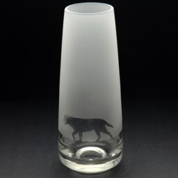 Rackhams Labrador Dog Glass Bud Vase - Hand Etched/Engraved Gift - thumbnail 2