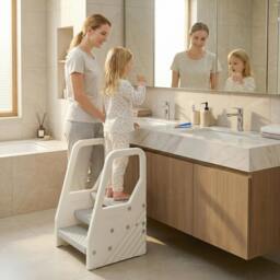 Rackhams Toddler Tower, Adjustable 3 Step Kitchen Stool Helper for 2-5 Years - thumbnail 1