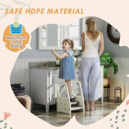 Rackhams Toddler Tower, Adjustable 3 Step Kitchen Stool Helper for 2-5 Years - thumbnail 6