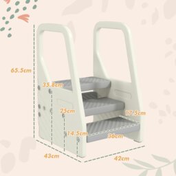 Rackhams Toddler Tower, Adjustable 3 Step Kitchen Stool Helper for 2-5 Years - thumbnail 4