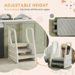 Rackhams Toddler Tower, Adjustable 3 Step Kitchen Stool Helper for 2-5 Years - thumbnail 5