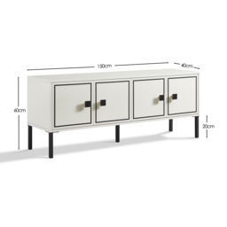 Rackhams MIA Large TV Cabinet - Black / Bronze - thumbnail 6